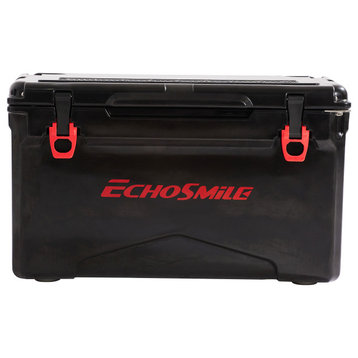 EchoSmile 40 qt. Rotomolded Cooler, Black and Red