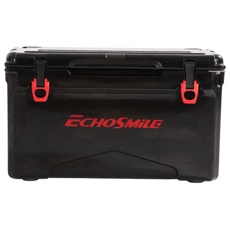 EchoSmile 40 qt. Rotomolded Cooler, Black and Red