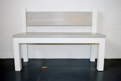 House Bench 2 - Grey Wash / Off-White