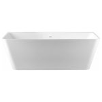 Randolph Morris - Axton 59 Inch Acrylic Double Ended Freestanding Tub - The clean straight lines and modern design of the Axton Freestanding Tub make it a beautiful centerpiece for your master suite. Featuring two sloped ends for comfortable lounging in either direction, the Axton Double Ended Tub offers plenty of room for stretching out. Pair with a freestanding or bathroom wall mounted faucet to complete the look.