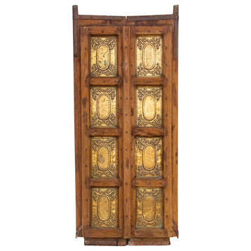 Antique Brass Inset Indian Doors