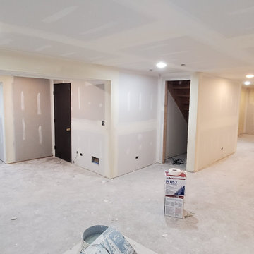 Remodeled finished basement in progress Antioch, IL