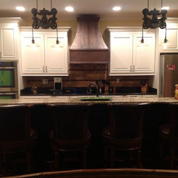 Painted kitchen with Hickory Island - Products