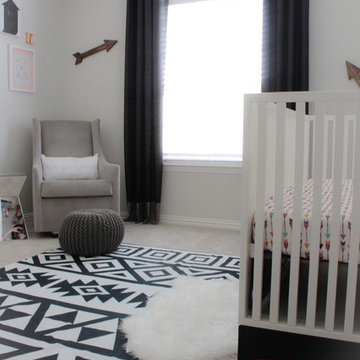 Modern Aztec Baby Girl Nursery