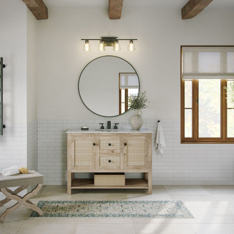 Legion Bath Vanity, Single Sink, 48", Natural, Freestanding
