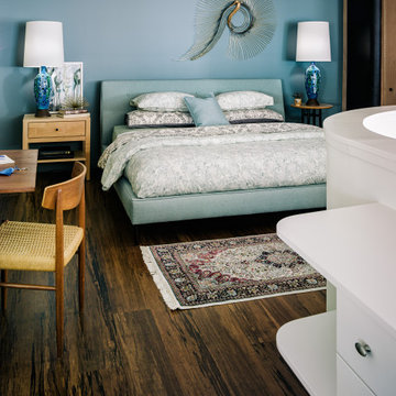 Midcentury Moroccan Loft Bedroom | Kimball Starr Interior Design
