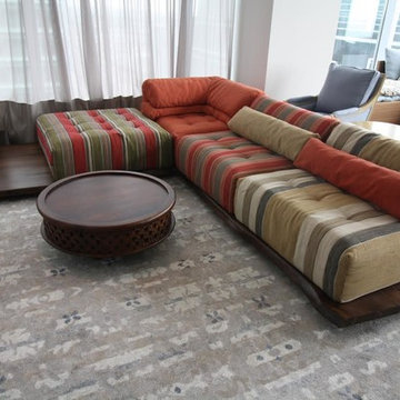 black walnut sofa