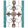 Farmhouse Teal Wood Wall Decor 55256