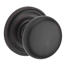 Baldwin - Round Door Knob on Traditional Round Rose - Door Hardware