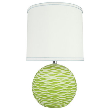 Aspen Creative 40189-11, 19-1/2" High Ceramic Table Lamp, Light Green