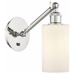 Innovations Lighting - Innovations Lighting 317-1W-PN-G801 Clymer, 1 Light Wall In Art Nouveau - The Clymer 1 Light Sconce is part of the BallstonClymer 1 Light Wall  Polished NickelUL: Suitable for damp locations Energy Star Qualified: n/a ADA Certified: n/a  *Number of Lights: 1-*Wattage:100w Incandescent bulb(s) *Bulb Included:No *Bulb Type:Incandescent *Finish Type:Polished Nickel