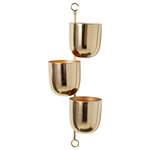 The Novogratz - Contemporary Metallic Gold Metal Hanging Wall Planter Rack - Add this planter rack to a corner of your porch or hang it indoors in your kitchen, bedroom, or entryway.. This item ships in 1 carton. Iron wall planter makes a great gift for any occasion. Ring hook makes these planters easy to hang; nails and screws are not included. Suitable for indoor and outdoor use. Maximum weight limit is 5 lbs. Made in India. Planters do not have drainage holes but they are not watertight. This is a single wall planter. Contemporary style.