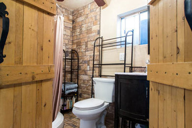 Inspiration for a rustic bathroom remodel in Los Angeles