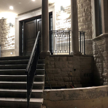 Erica Rd. custom home outdoor stair railing and patio guard