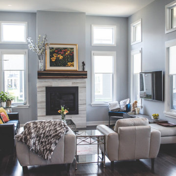 Great Room with large windows to let in the natural light