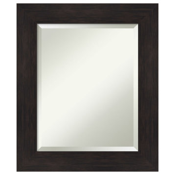 Furniture Espresso Beveled Wall Mirror - 21.5 x 25.5 in.