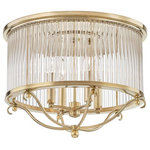 Hudson Valley Lighting - Hudson Valley Lighting Glass No.1, 4 Light Semi Flush Mount, Antique Brass - Manufacturer Warranty.1 YeaGlass No.1 4 Light S Aged Brass *UL Approved: YES Energy Star Qualified: n/a ADA Certified: n/a  *Number of Lights: 4-*Wattage:60w E12 Candelabra Base bulb(s) *Bulb Included:No *Bulb Type:E12 Candelabra Base *Finish Type:Aged Brass