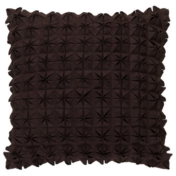 Structure by Surya Pillow Cover, Dark Brown, 18' x 18'