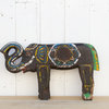 Midnight Black Painted Carousel Elephant