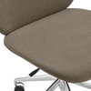 Lyle Office Chair Without Armrests, Taupe Fabric With Polished Aluminum Base