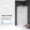 Ove Decors Breeze 36 Shower Kit, Frosted Glass Walls and Base, Polished Chrome