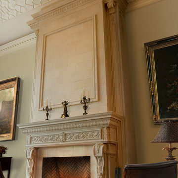 FRENCH STYLE CAST STONE FIREPLACE MANTELS