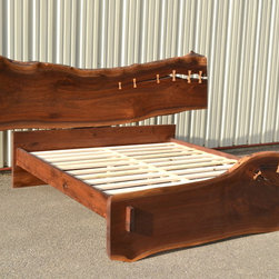 Live Edge Walnut King Size Bed - Bed Frames