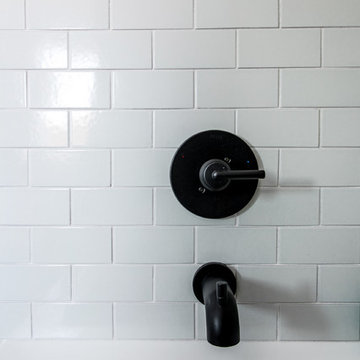 Minimalist Hexagon Guest Bathroom