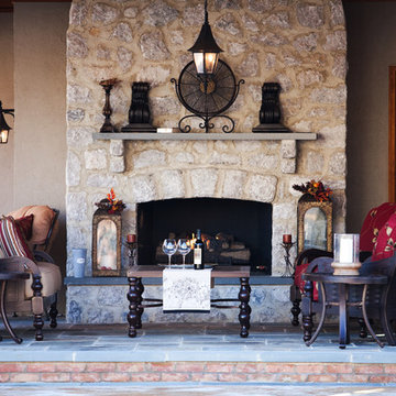 French Country Pool House