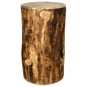 Glacier Country Cowboy Stump, 18" Height, Exterior Stain Finish
