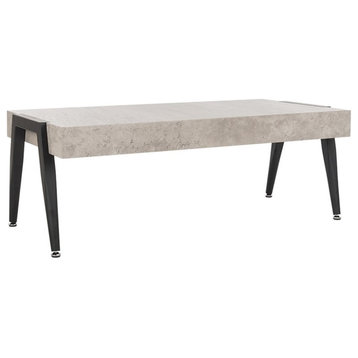Safavieh Cameron Coffee Table in Light Gray and Black