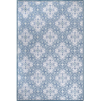 nuLOOM Macie Textured Snowflake Indoor/Outdoor Area Rug, Blue, 6'7"x9'