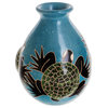 Handmade Elegant Sea Turtles Ceramic Decorative Vase