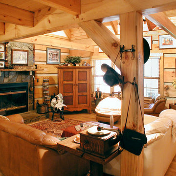 Farmhouse style log home