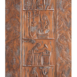 Italian Style Wine Single Door Hand Carved Door, Solid Mahogany - Front Doors