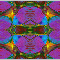 Hosta Leaves in Purple - Artwork