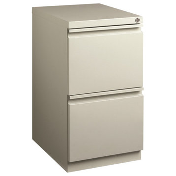 Hirsh 20" Deep 2 Drawer Metal Mobile File Cabinet - Light Gray - 12 units total