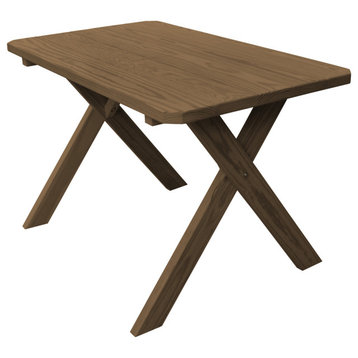 Cross-Leg Pine Picnic Table Only, Mushroom Stain, 4 Foot
