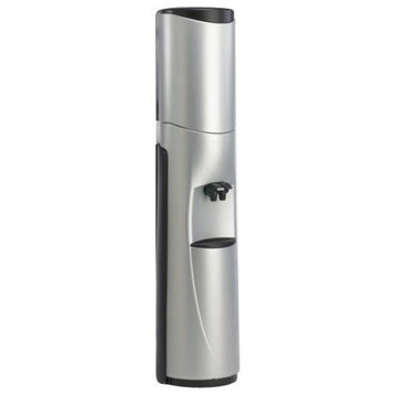 Pacifik High-Tech Water Cooler, Silver With Black Trim, Hot and Cold Water