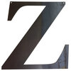 Rustic Large Letter "Z", Painted Black, 20"