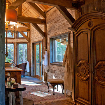 Reclaimed and Rustic Materials Make A Cabin Cozy