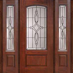 Prehung Side lights Door 80 Fiberglass Marsais Arch Lite Glass - Front Doors