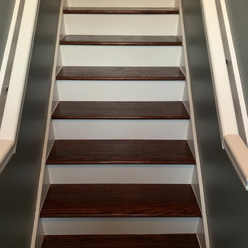 Oak Stair Tread and Riser Installation