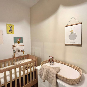 Petite CHAMBRE BEBE créée dans un salon