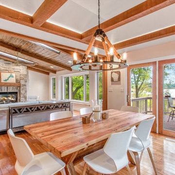 Great Room and Dining Room on Lake Beulah