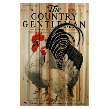 "CG Poultry" Painting Print on Natural Pine Wood