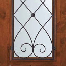 Prehung Single Door 80 Wood Alder Charleston Arch Top Arch Lite - Front Doors
