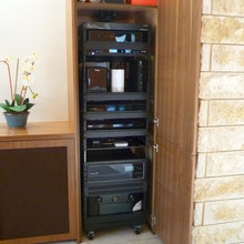Entertainment center closets