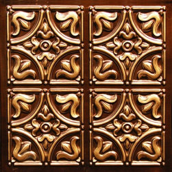 148 Faux Tin Ceiling Tile Glue up 24x24 - Tiny Tulips - Ceiling Tile