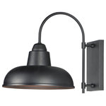Maxim Lighting - Industrial 1-Light 13.75" Wide Black Outdoor Wall Mount - Bulb(s) Included: No